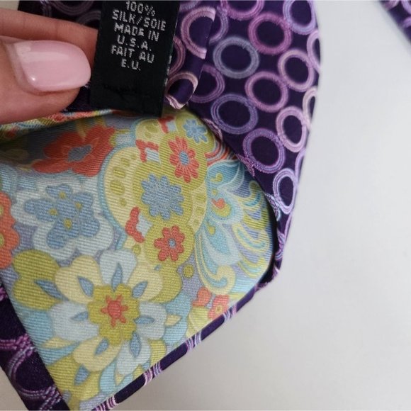 *SOLD* TED BAKER | 💯 SILK tie purple - Picture 3 of 5